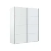 Armario ropero Cuya con dos puertas correderas acabado en blanco, 200cm(alto) 150cm(ancho) 60cm(largo)