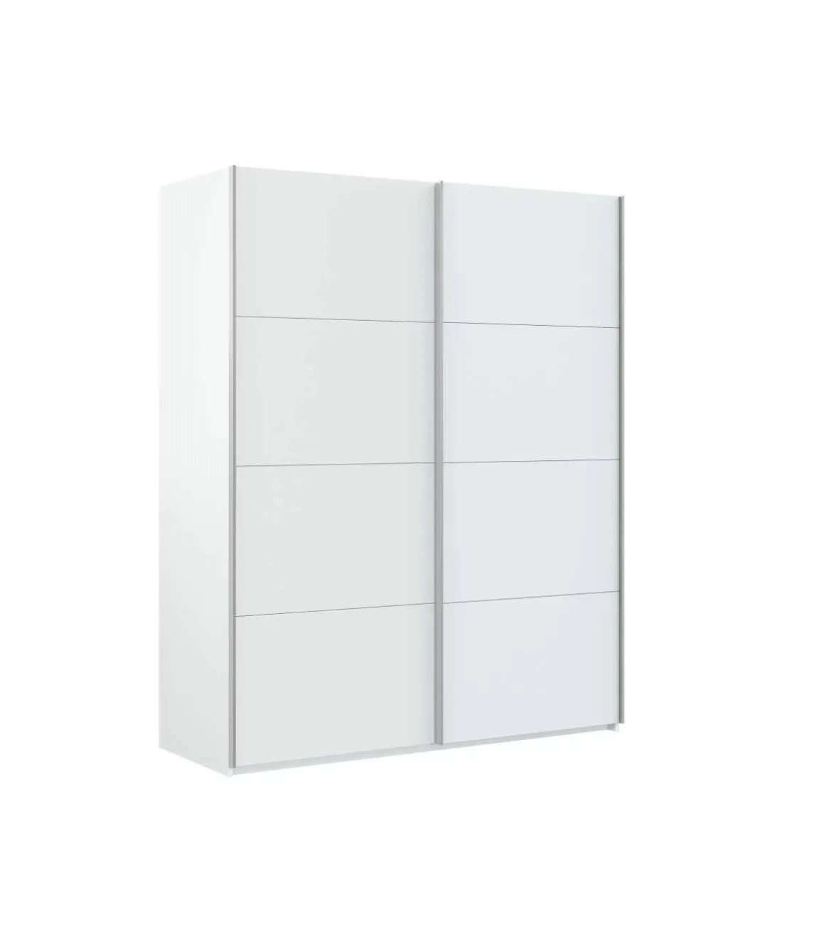 Armario ropero Cuya con dos puertas correderas acabado en blanco, 200cm(alto) 150cm(ancho) 60cm(largo)