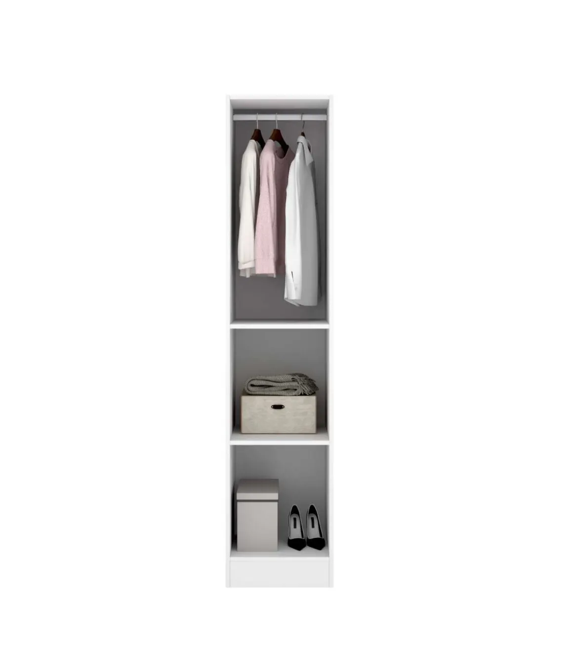 Armario ropero 1 puerta Jaen en acabado Blanco 40.5 cm(ancho) 184 cm(altura) 52 cm(fondo)