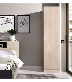 Armario ropero 1 puerta Jaen en acabado Natural 40.5 cm(ancho) 184 cm(altura) 52 cm(fondo)