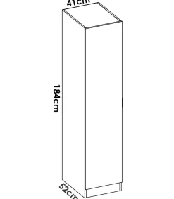 Armario ropero 1 puerta Jaen en acabado Natural 40.5 cm(ancho) 184 cm(altura) 52 cm(fondo)