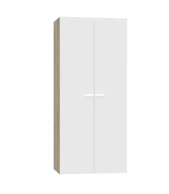 Armario ropero 2 puertas abatibles Tibet acabado roble cambrian/blanco, 79 cm(ancho) 180 cm(altura) 52 cm(fondo)