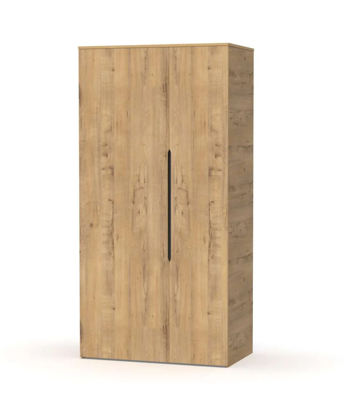 Armario ropero 2 puertas abatibles Noa acabado roble gold, 100cm(ancho) 200cm(altura) 57cm(fondo)