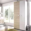 Armario ropero 2 puertas abatibles Santisteban blanco/natural, 205 cm(alto) 90 cm(ancho) 52 cm(largo)