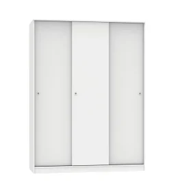 Armario ropero 3 puertas correderas Tibet acabado blanco, 200 cm(alto)150 cm(ancho)55 cm(fondo)