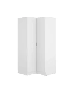 Armario ropero rincón puertas abatibles Jaén acabado blanco, 184 cm(alto)90.5 cm(ancho)92.5 cm(largo)
