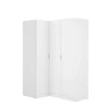 Armario ropero rincón puertas abatibles Jaén IV acabado blanco, 184 cm(alto)133 cm(ancho)90.5 cm(largo)