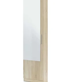 Armario Zapatero con espejo Gusto en color roble canadian. 50 cm(ancho) 180 cm(altura) 22 cm(fondo)