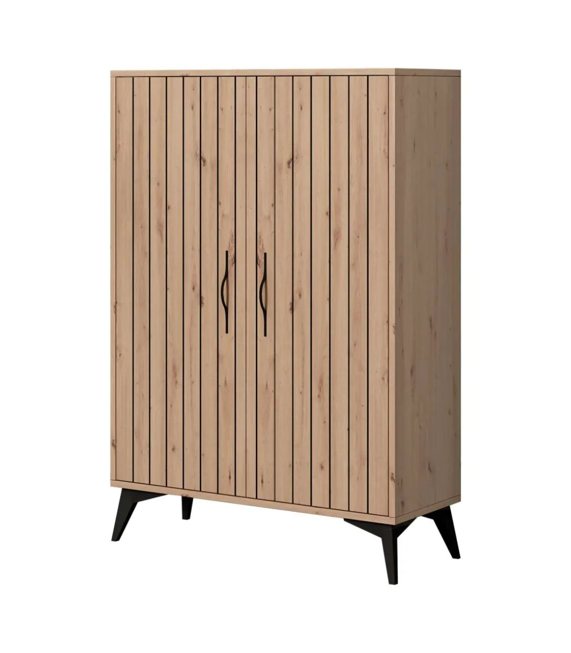 Armario zapatero 2 puertas Alicia en color roble amazonia. 80cm(ancho) 115cm(altura) 33cm(fondo)