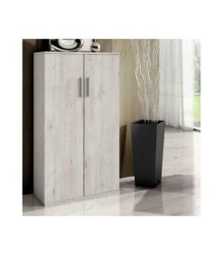 Armario zapatero 2 puertas Ariadna en color ártico. 60cm(ancho) 120cm(altura) 33cm(fondo)