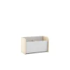 Baúl para dormitorio juvenil DYLAN acabado blanco/cera blanca, 42cm(alto) 70cm(ancho) 35cm(fondo)