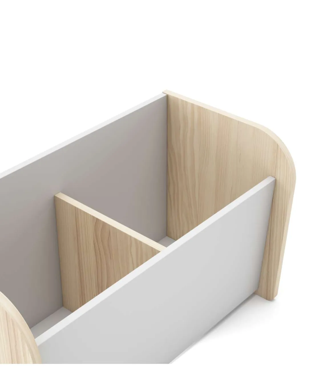 Baúl para dormitorio juvenil DYLAN acabado blanco/cera blanca, 42cm(alto) 70cm(ancho) 35cm(fondo)