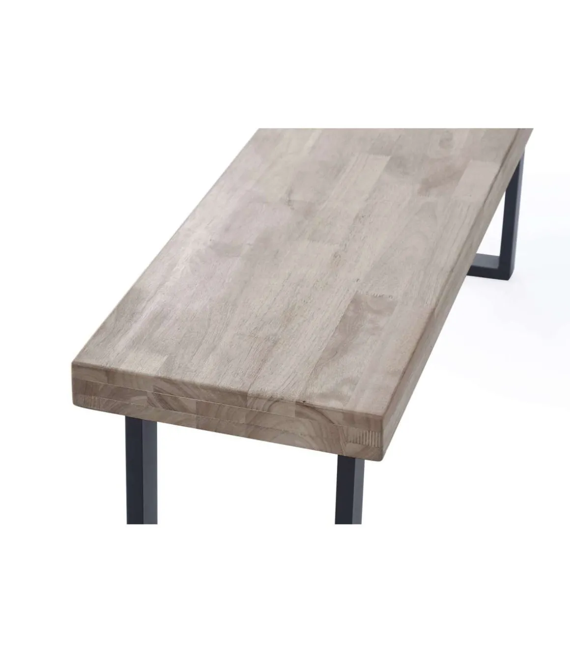 Banco Industrial Loft acabado roble honey/negro, 47cm(alto) 120cm(ancho) 34cm(fondo)