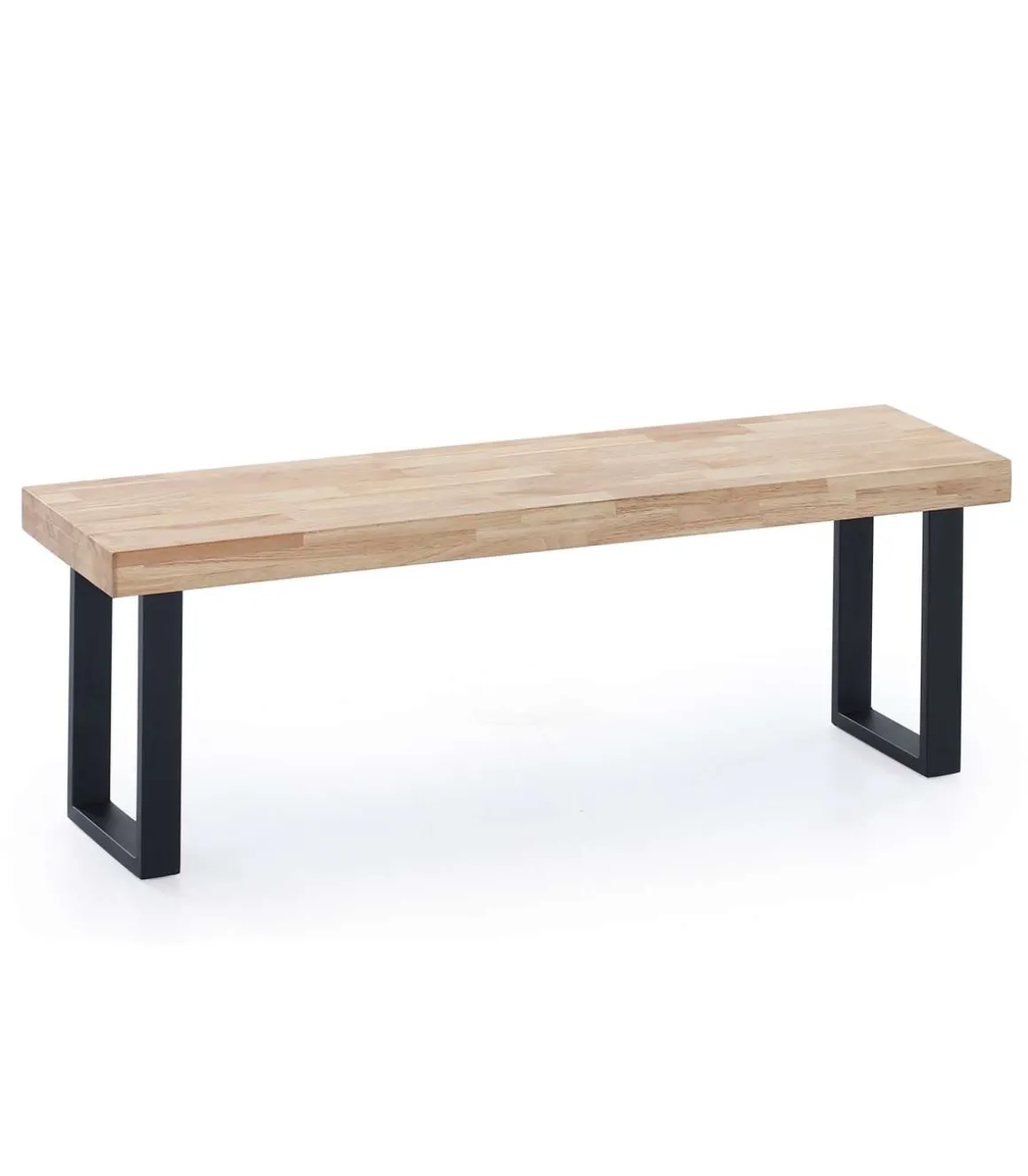 Banco Industrial Loft roble nordish/negro, 47m(alto) 120cm(ancho) 34cm(fondo)