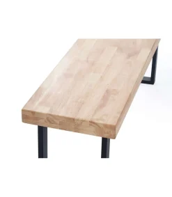 Banco Industrial Loft roble nordish/negro, 47m(alto) 120cm(ancho) 34cm(fondo)