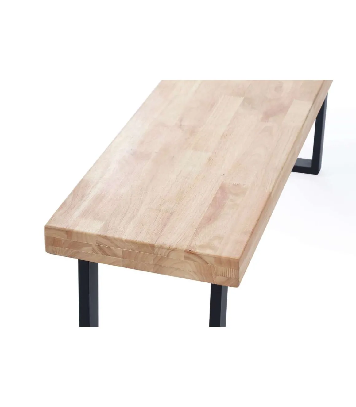 Banco Industrial Loft roble nordish/negro, 47m(alto) 120cm(ancho) 34cm(fondo)