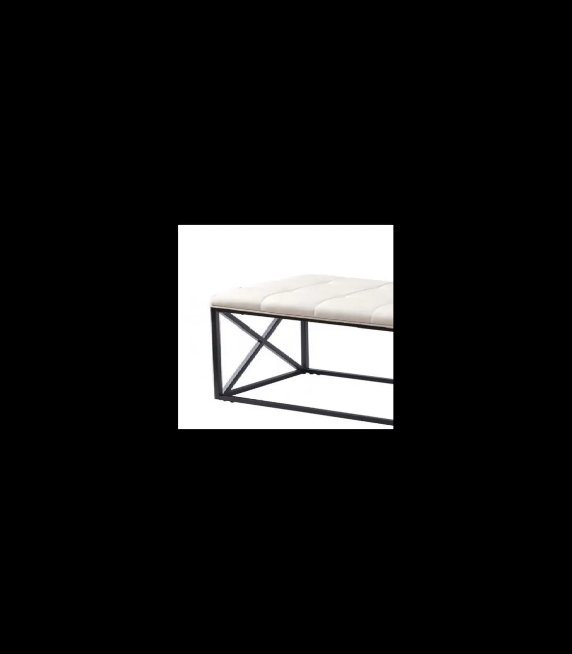 Banco tapizado para dormitorio modelo Barcelona acabado simil piel blanco 50 cm (alto)120 cm(ancho) 50 cm(fondo)