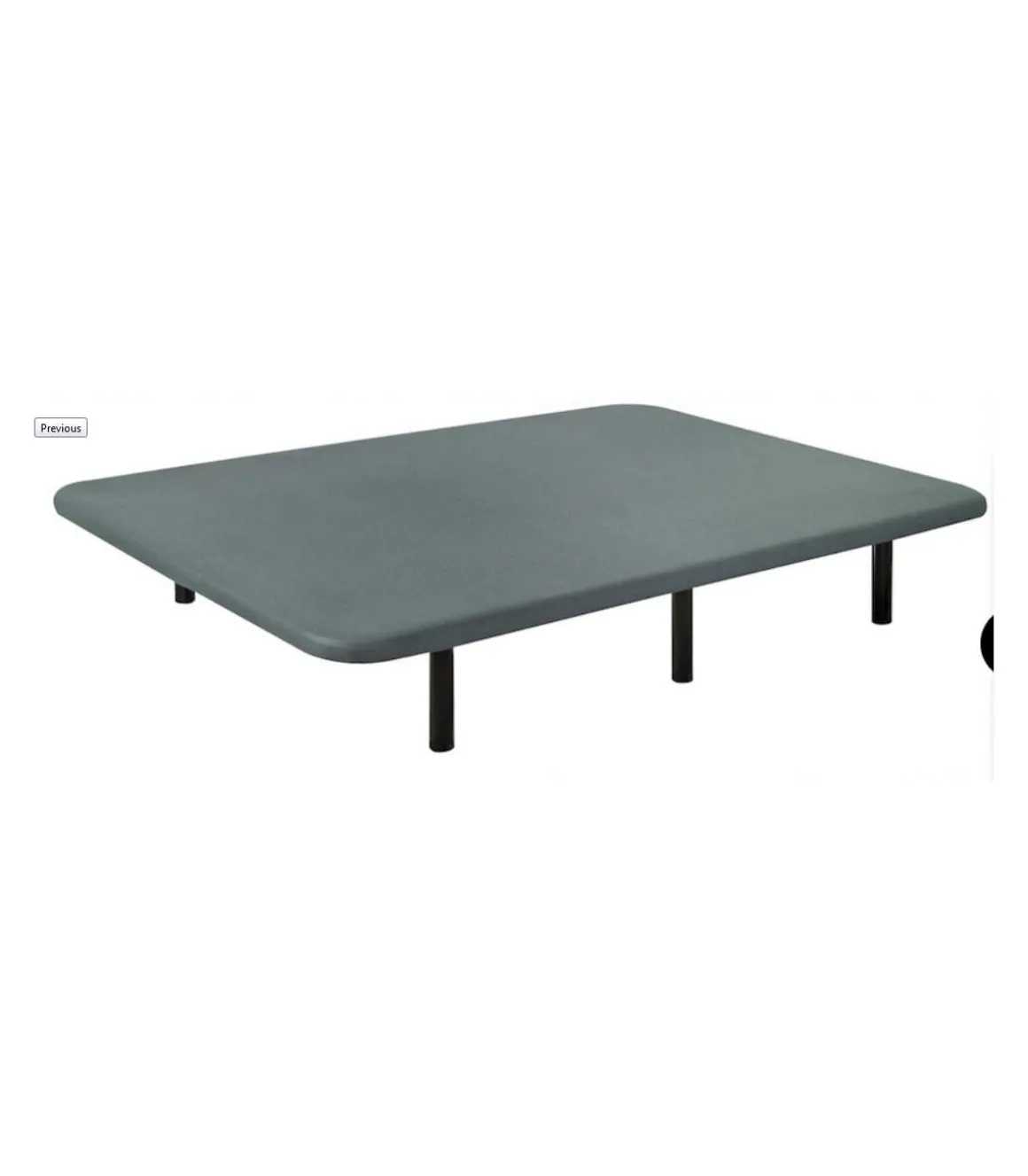 Base tapizada L2 3D de Colchones.es tapizado gris de 150x190x6cm..