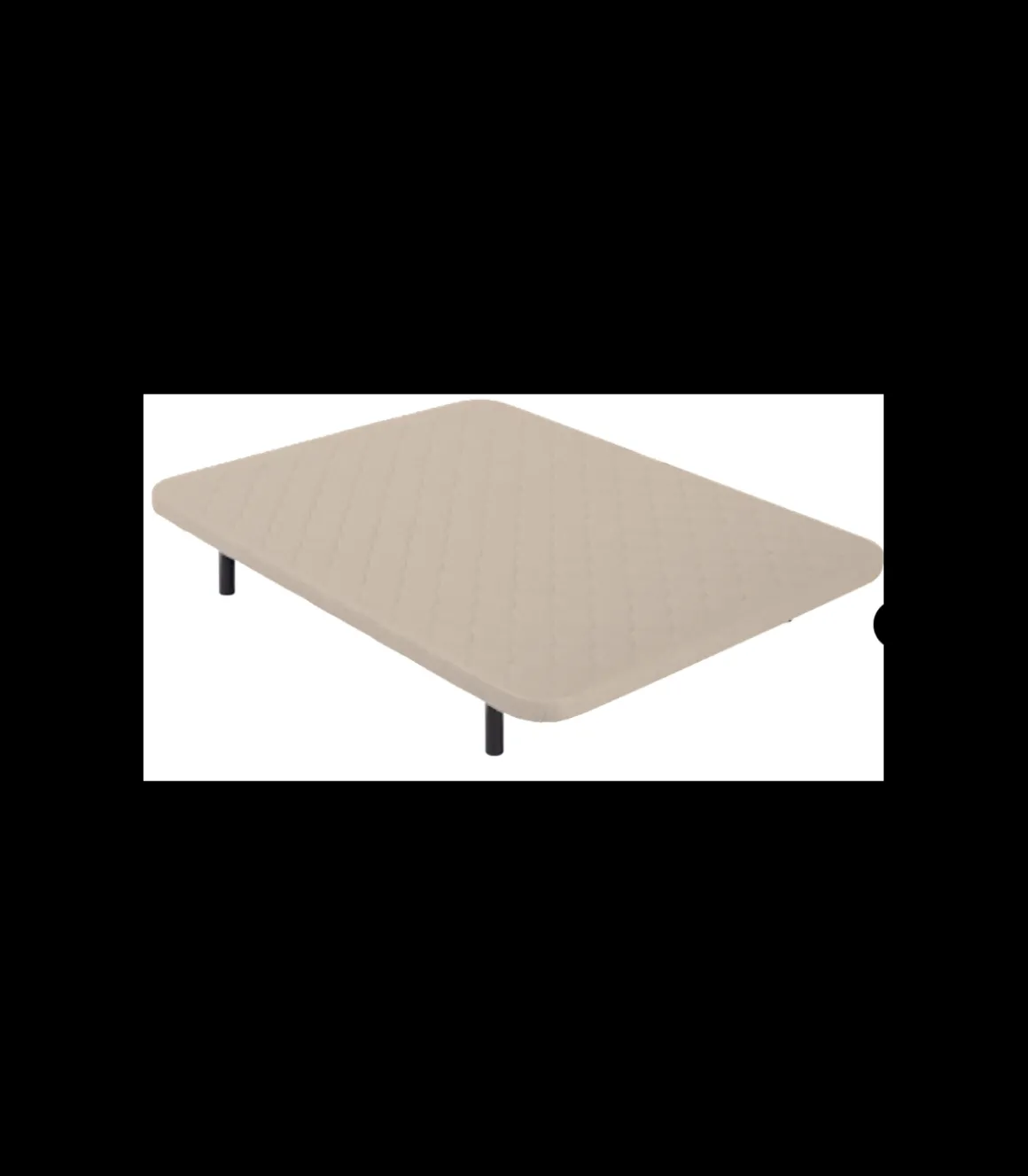 Base tapizada Maxi Somi de Colchones.es tapizado beige de 90x200.