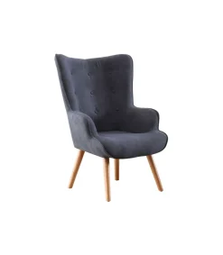 Butaca fija Voss tapizado gris, 71 cm(ancho) 95 cm(altura) 75 cm(fondo)