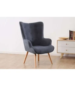 Butaca fija Voss tapizado gris, 71 cm(ancho) 95 cm(altura) 75 cm(fondo)