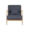 Butaca Tokio microfibra gris/madera 65 cm(ancho) 83 cm(altura) 72 cm(fondo)