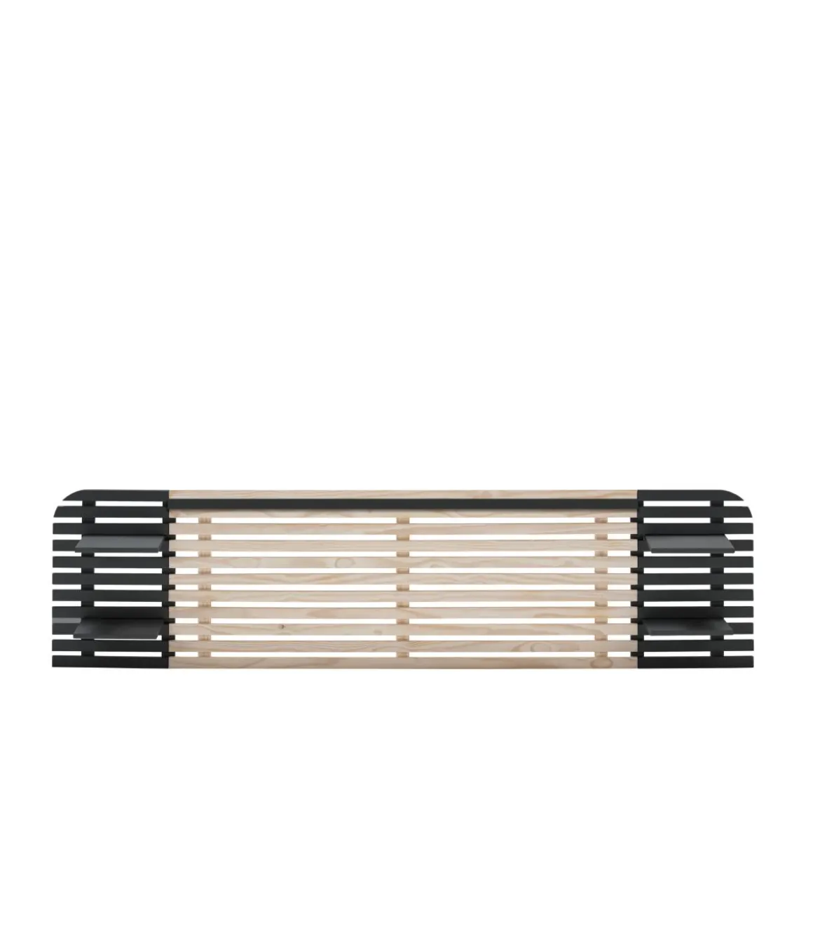 Cabecero Dama para cama matrimonio acabado cera blanca/negro fondo: 23.4 cm Ancho: 240 cm Alto: 61.9 cm