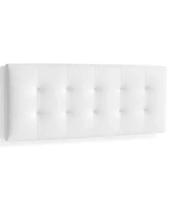 Cabecero Mila para colchón de 135/140cm tapizado en blanco, 150cm(ancho) 60cm(alto) 9cm(fondo)