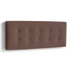 Cabecero Mila para colchón de 135/140cm acabado marrón chocolate, 150cm(ancho) 60cm(alto) 9cm(fondo)