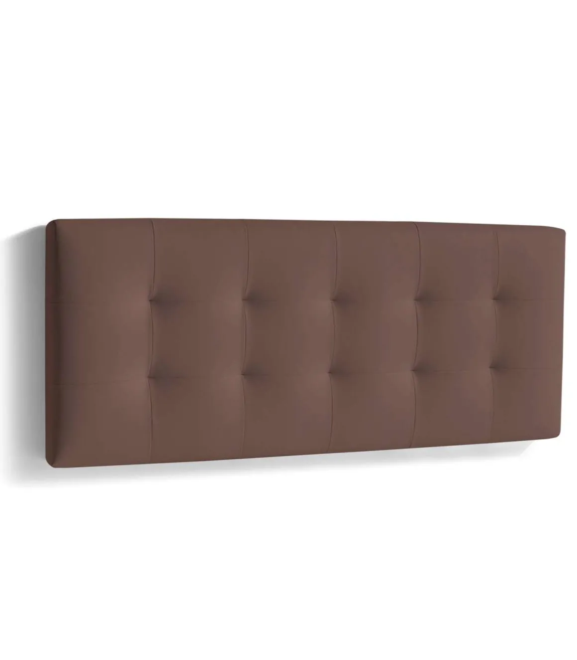 Cabecero Mila para colchón de 135/140cm acabado marrón chocolate, 150cm(ancho) 60cm(alto) 9cm(fondo)