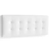Cabecero Mila para colchón de 150cm tapizado en blanco, 160cm(ancho) 60cm(alto) 9cm(fondo)