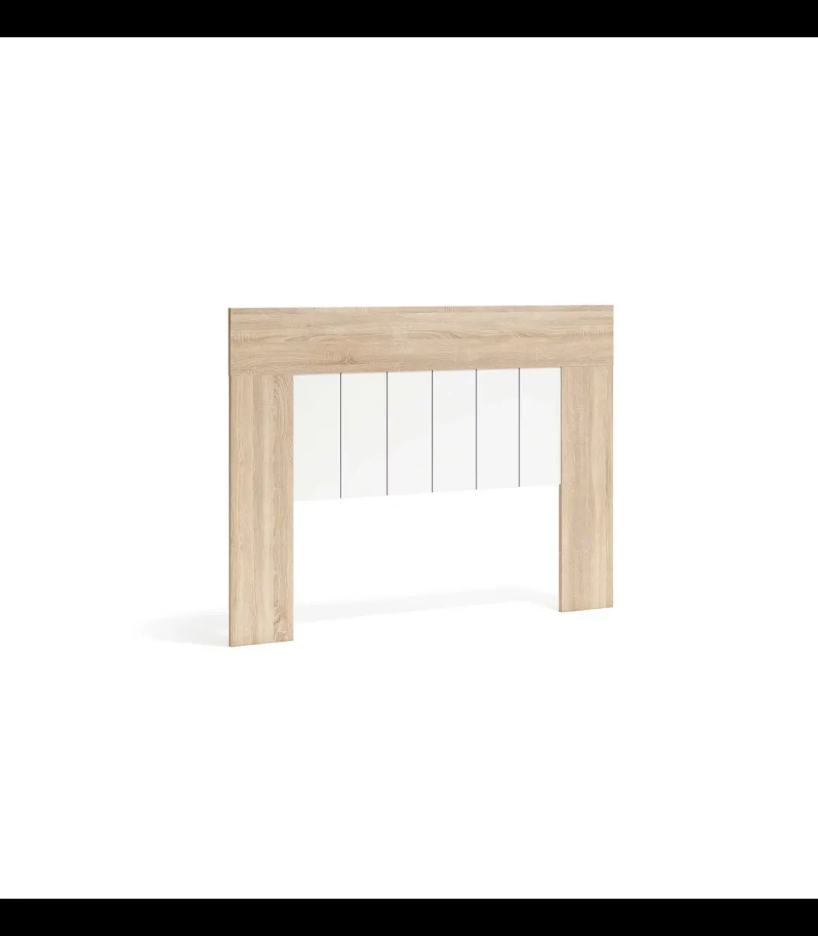 Cabecero modelo Delicias acabado roble cambrian/blanco, 120cm(alto) 162cm(ancho).