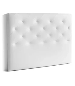Cabecero Nadia para colchón de 135/140cm tapizado blanco, 150cm(ancho) 120cm(alto) 9cm(fondo)