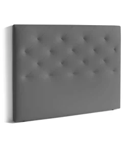 Cabecero Nadia para colchón de 150cm tapizado gris, 160cm(ancho) 120cm(alto) 9cm(fondo)