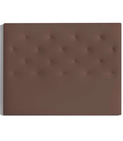 Cabecero Nadia para colchón de 150cm tapizado marrón, 160cm(ancho) 120cm(alto) 9cm(fondo)