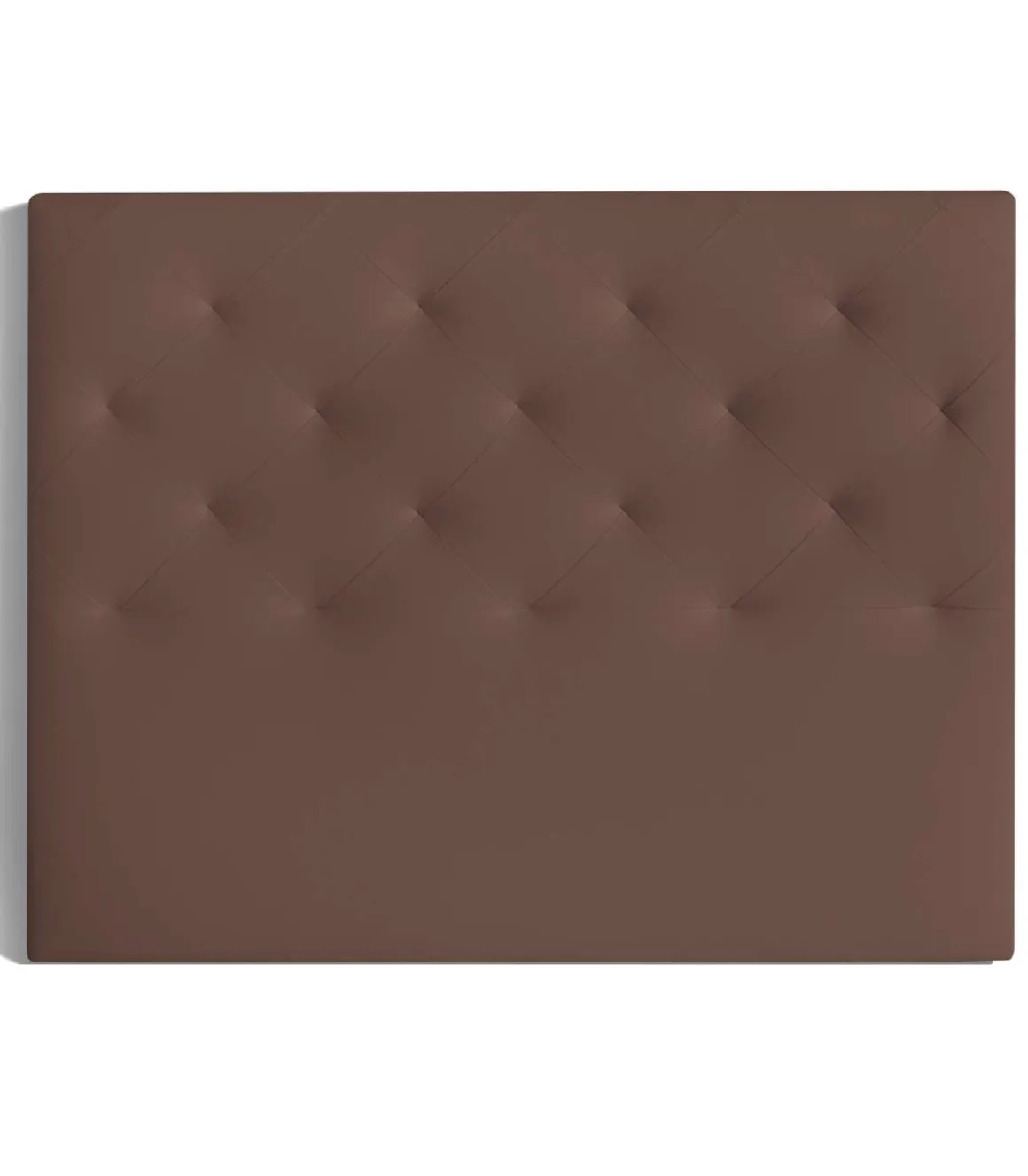 Cabecero Nadia para colchón de 150cm tapizado marrón, 160cm(ancho) 120cm(alto) 9cm(fondo)