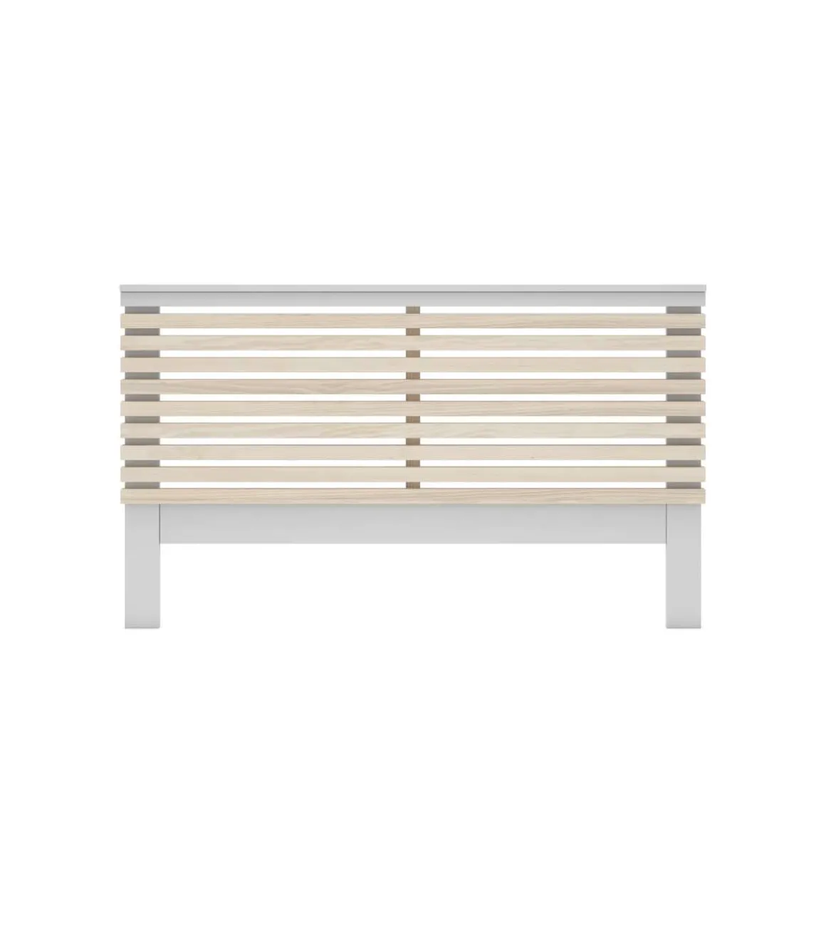 Cabecero para cama matrimonio Estela acabado blanco/cera blanca, fondo: 5cm Ancho: 163cm Alto: 100cm