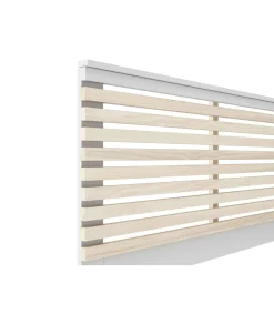 Cabecero para cama matrimonio Estela acabado blanco/cera blanca, fondo: 5cm Ancho: 163cm Alto: 100cm