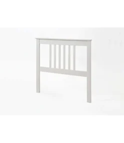 Cabecero Tabac en madera acabado blanco translucido, 100cm(alto)160cm(ancho).