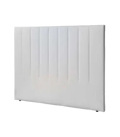 Cabecero Turín tapizado en polipiel blanco. 130cm(alto) 145cm(ancho) 7cm(fondo).