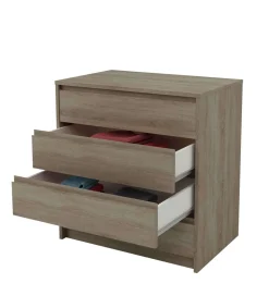 Cajonera 4 cajones Toledo acabado en roble cortez. 74cm(alto) 70cm(ancho) 45cm(fondo)