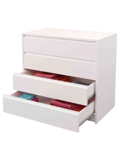 Cajonera 4 cajones Toledo acabado en blanco. 74cm(alto) 60cm(ancho) 45cm(fondo)