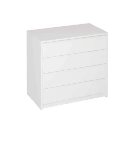 Cajonera de 80 cm 4 cajones acabado blanco bisel 73,4 cm(alto)80 cm(ancho)45 cm(fondo)