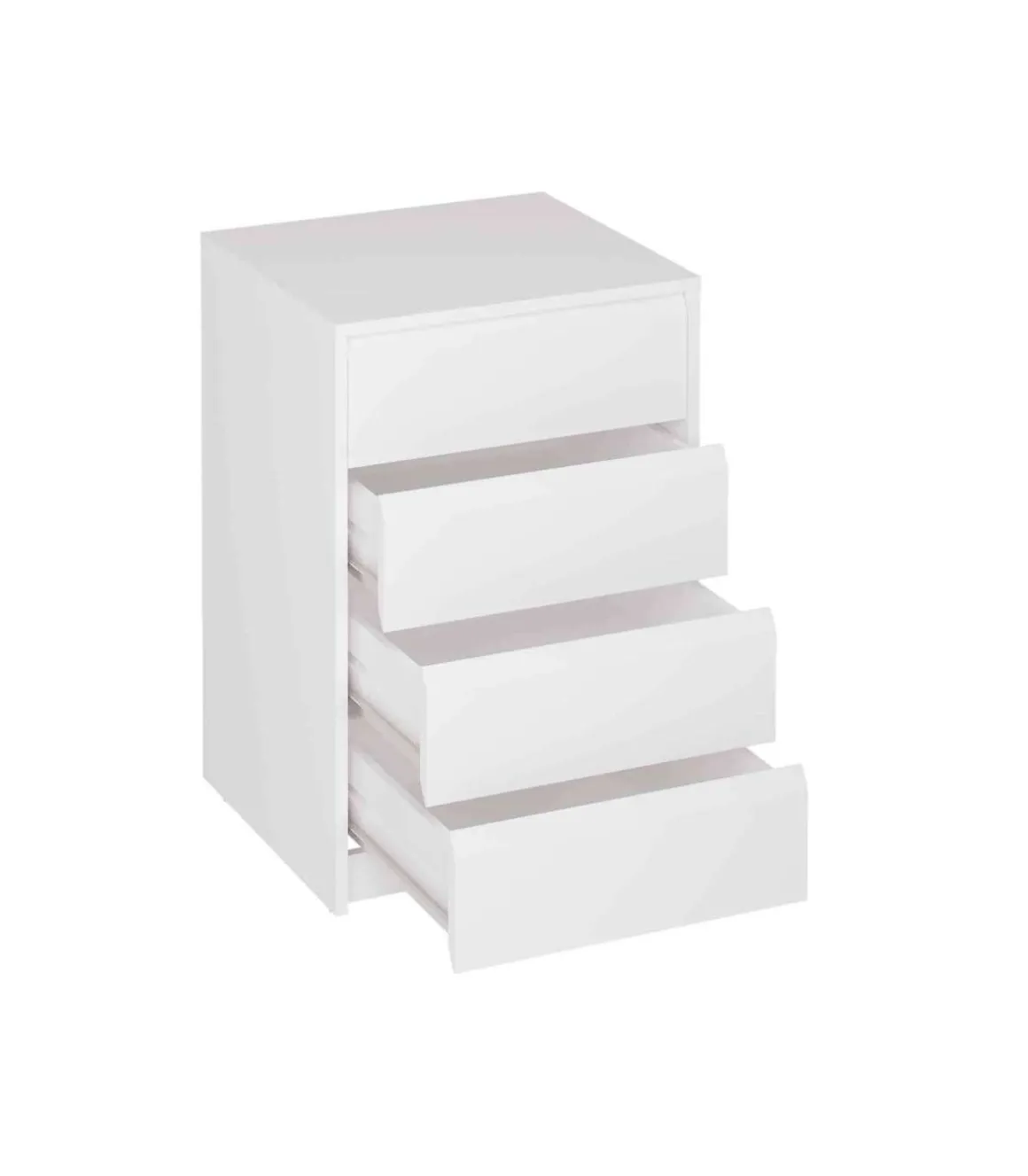 Cajonera Madrid de 50 cm con 4 cajones en blanco. 73,4 cm(alto)50 cm(ancho)45 cm(fondo)