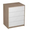 Cajonera Madrid en roble y blanco. 73,4 cm(alto)60 cm(ancho)45 cm(fondo)