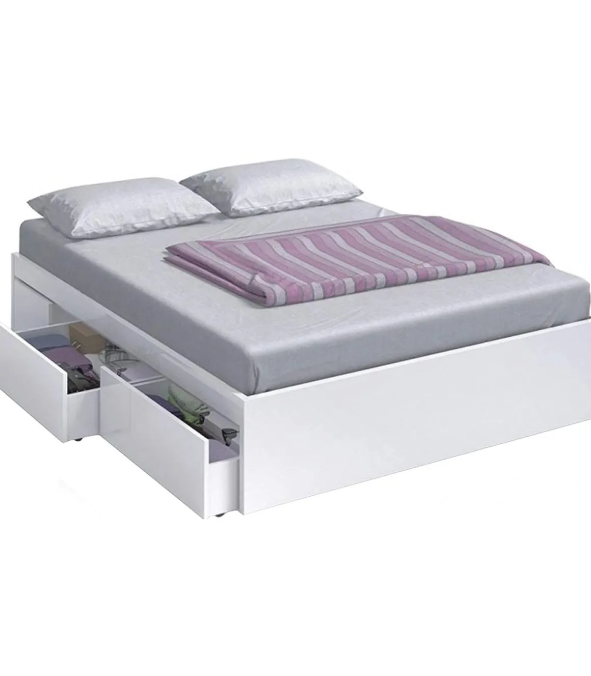 Cama Kendra para colchon de 150x190 con 4 cajones 37 cm(alto)156 cm(ancho)196 cm(largo)