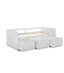 Cama nido 90 con 3 cajones modelo Adina acabado blanco Largo: 195.5 cm Ancho: 105 cm Alto: 70 cm