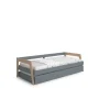 Cama nido juvenil ADAMO acabado verde kaki/cera blanca, 59.5cm(alto) 210cm(ancho) 96cm(fondo)