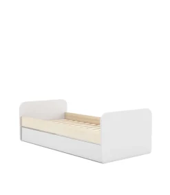 Cama nido juvenil DYLAN acabado blanco/cera blanca, 65cm(alto) 205cm(ancho) 102cm(fondo)