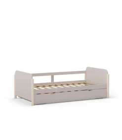 Cama nido juvenil Emma acabado crema/cera blanca, 68cm(alto) 198.5cm(ancho) 105cm(fondo)